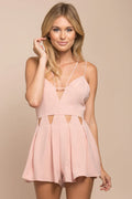 Brittney Cutout Romper Pink