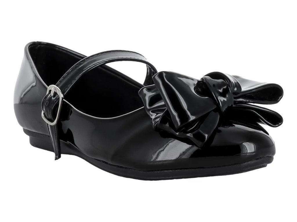 Zapatos Planos Genesis Charol Negro para Niña