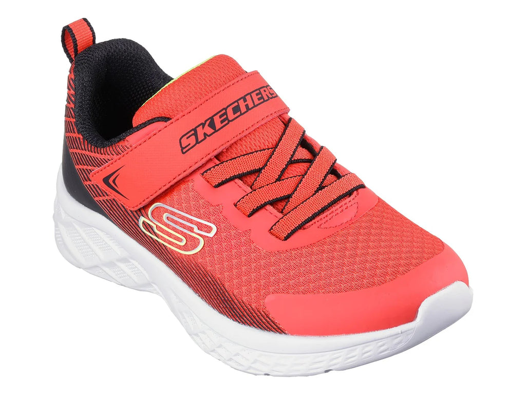 Tenis Skechers Microspec II Rojo y Negro para Niño