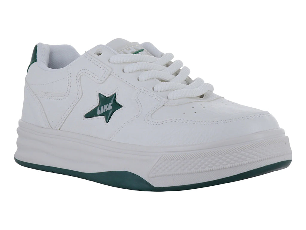 Tenis Clasben Sidney Blanco Verde para Mujer
