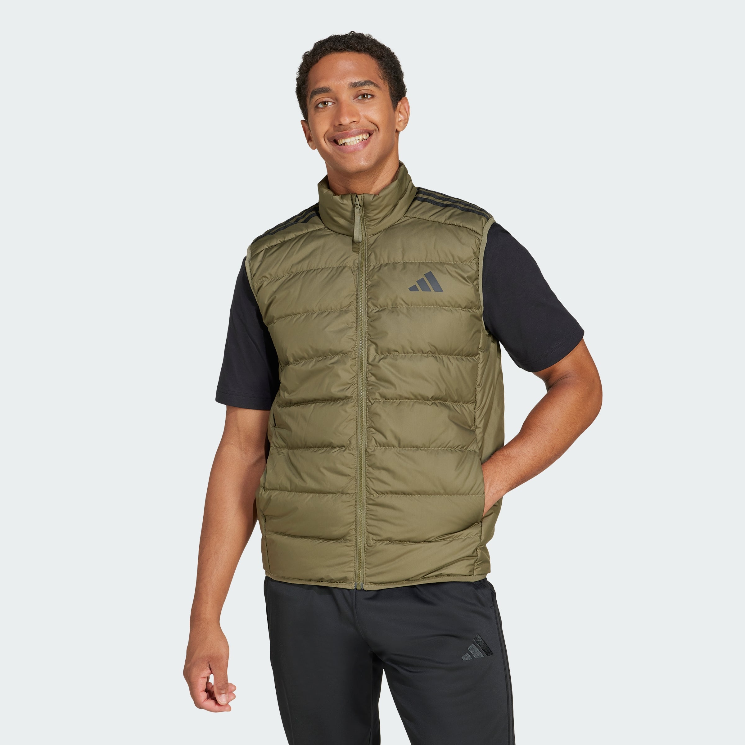 Men's adidas Essentials 3-Stripes Light Down Vest