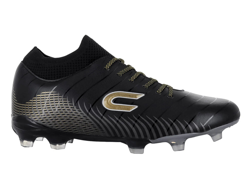 Tenis de Fútbol COURT Negro con Oro para Hombre