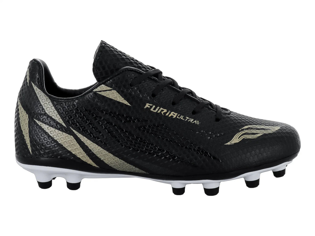 Tenis de Fútbol Furia 1023 Negro Oro para Niño