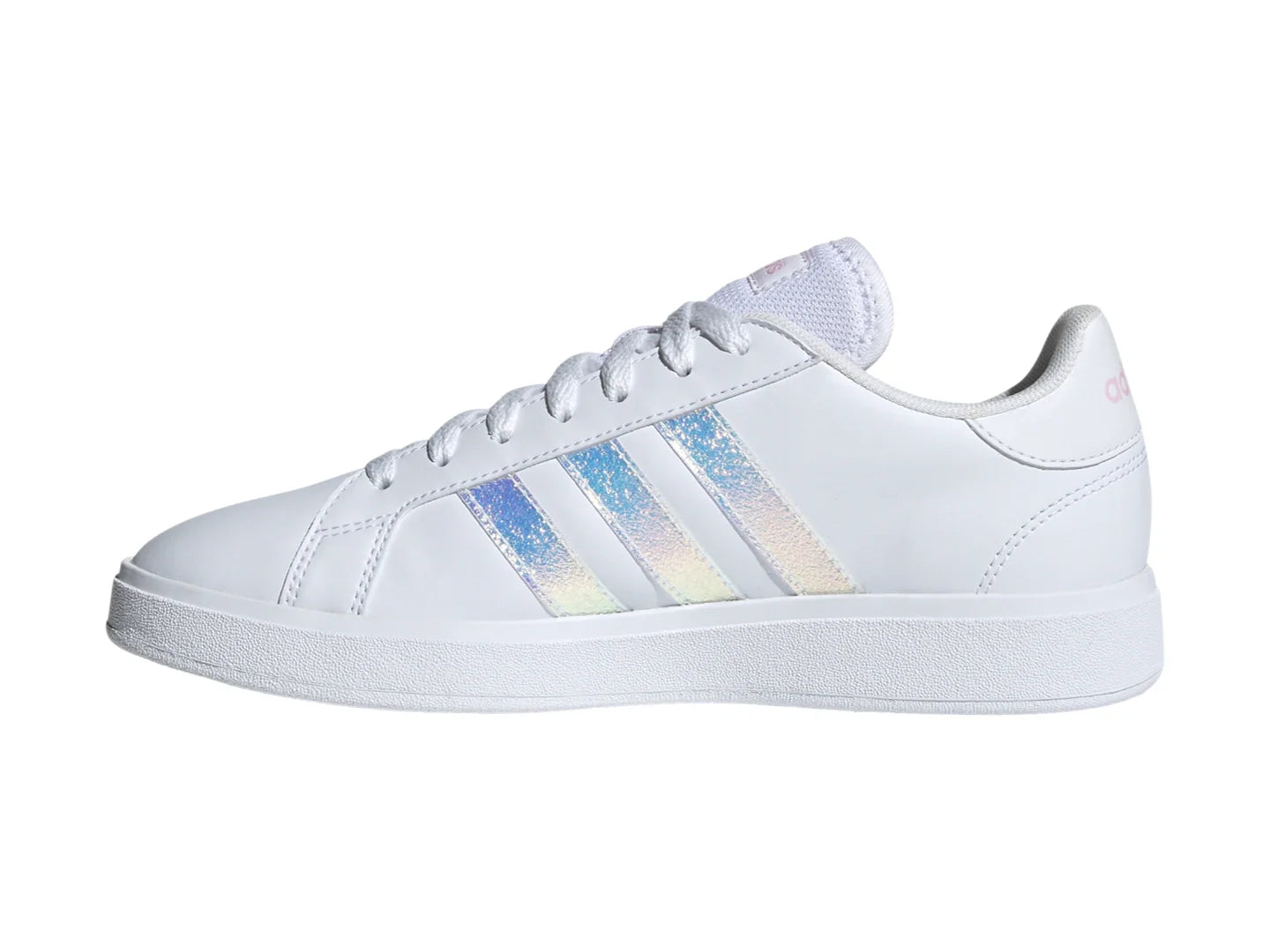 Tenis Adidas Grand Court Base 20 Blanco y Rosa para Mujer