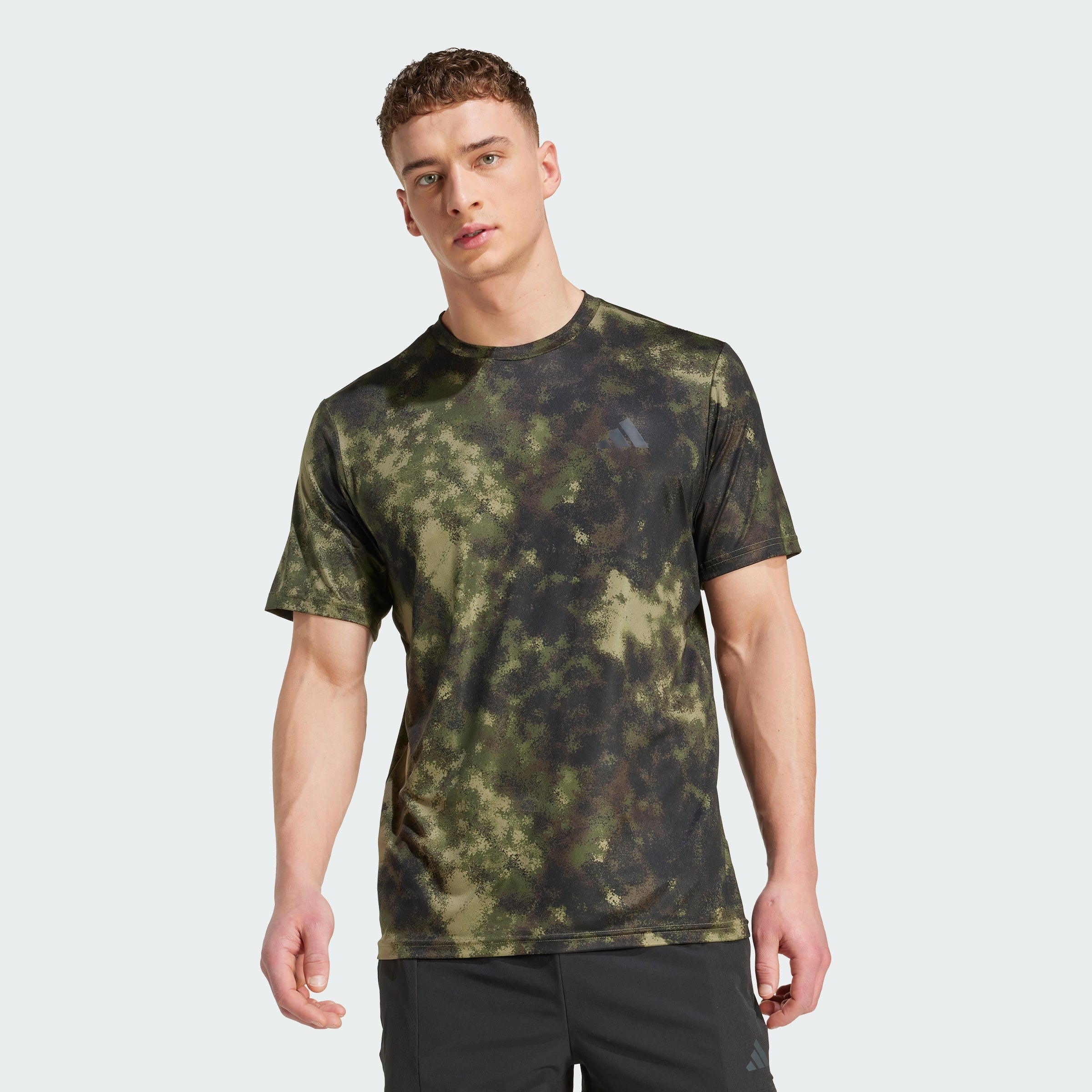 Men's adidas Train Essentials Seasonal All Over Print Tee