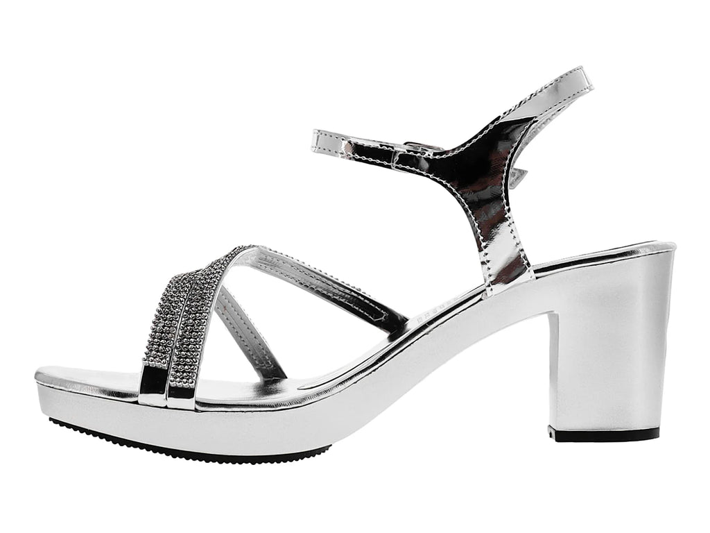 Zapatillas Sary Plata Espejo para Mujer