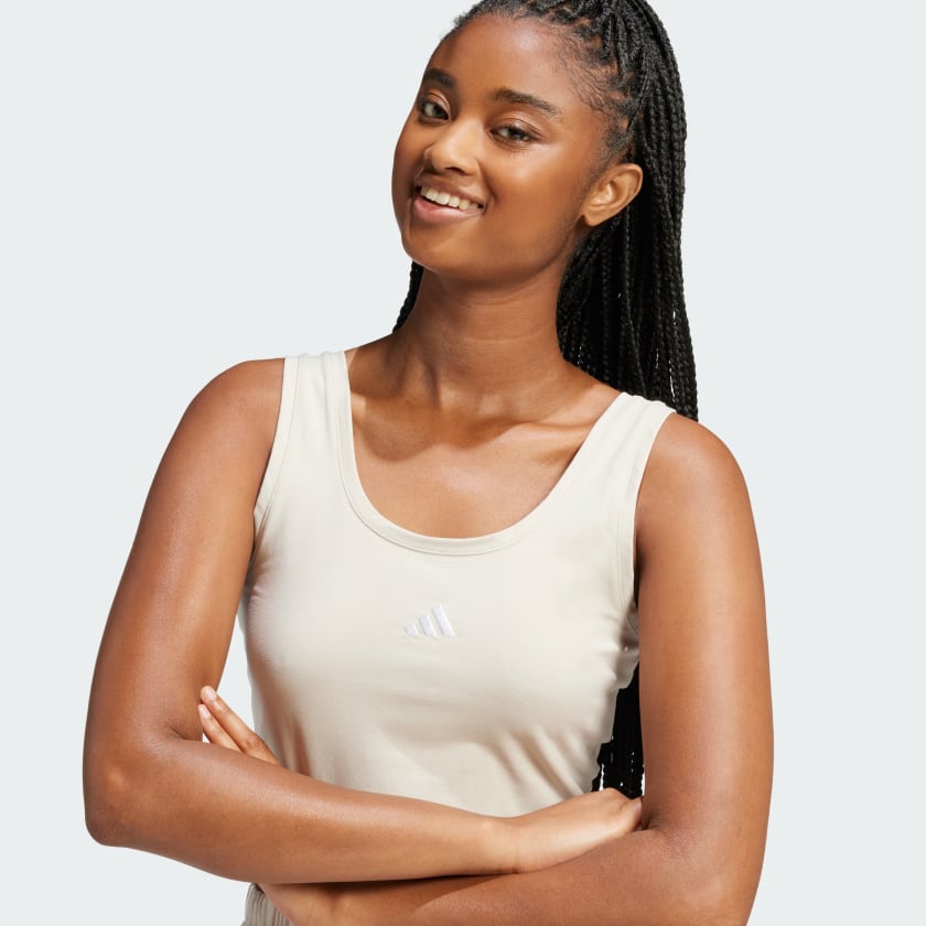 Women's adidas Essentials Small Logo Cotton Lifestyle Tank Top