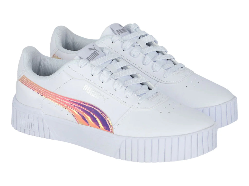 Tenis PUMA Carina 20 Holo Blanco y Plata para Niña