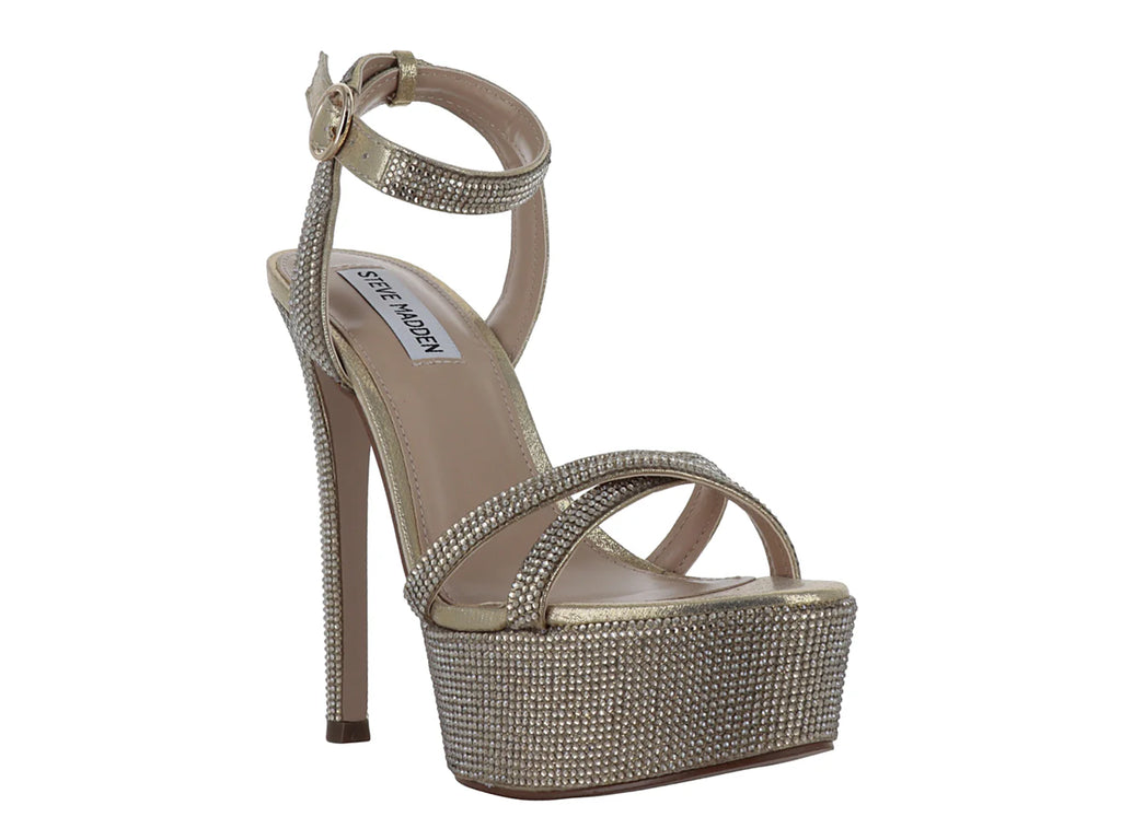 Sandalias de Tacón Steve Madden Dorado para Mujer