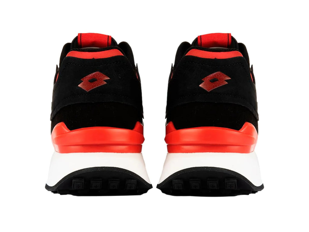 Tenis Lotto Sorrento Negro con Rojo para Hombre