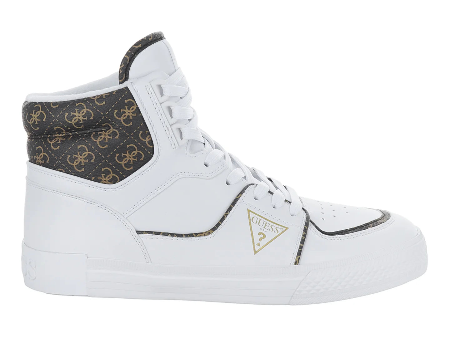 Tenis Guess Blanco y Marrón para Hombre