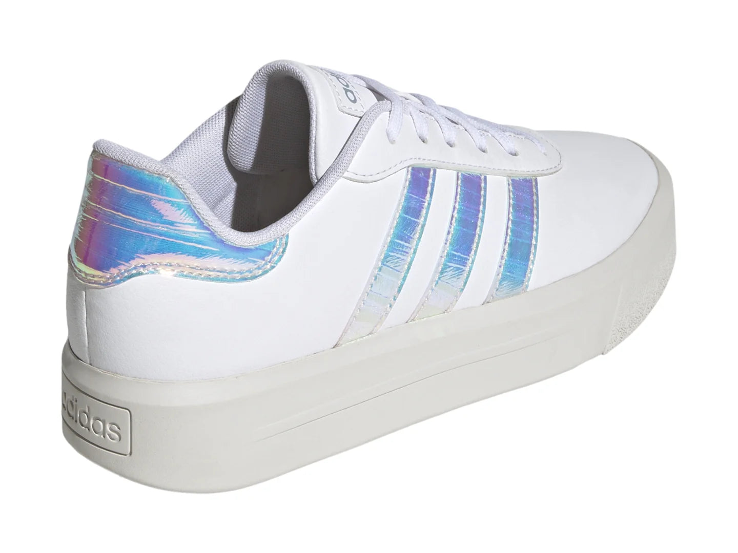 Tenis Adidas Court Platform Blanco y Rosa para Mujer