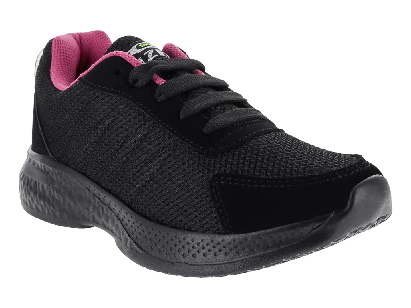 Tenis GIZER Negro con Fucsia para Niña