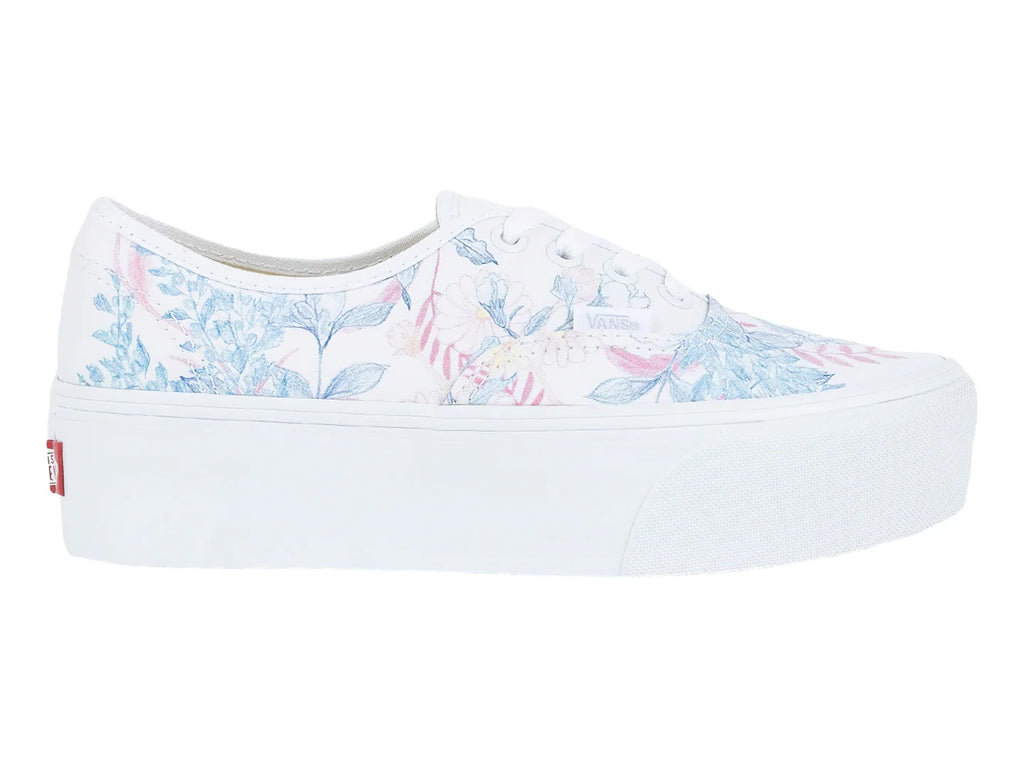 Tenis Vans Authentic Stackform Blanco Floral para Mujer