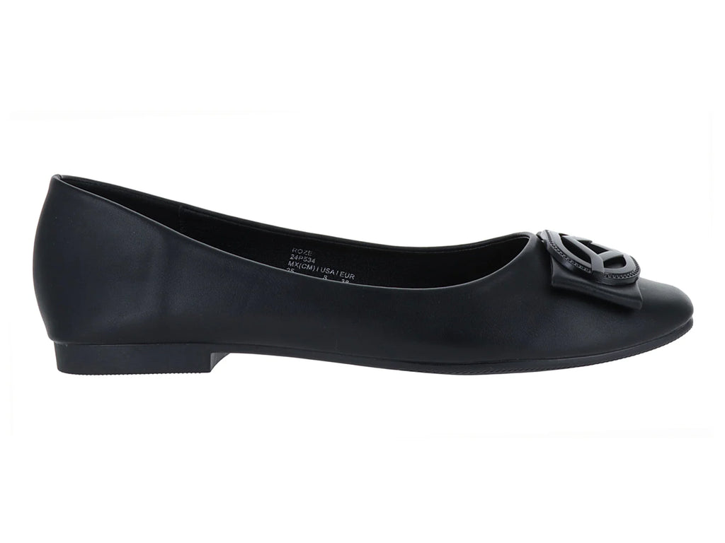 Zapatos Planos Roze Negros para Mujer