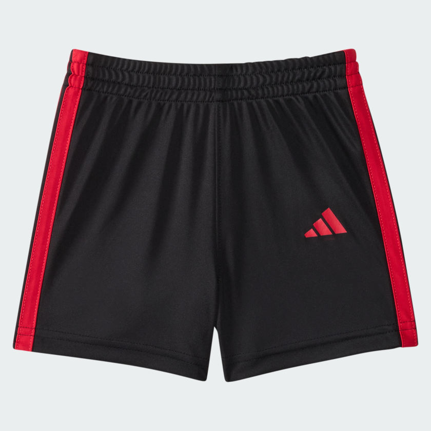 Kids' adidas Two-Piece Short Sleeve Raglan Printed Tee and Shorts Set