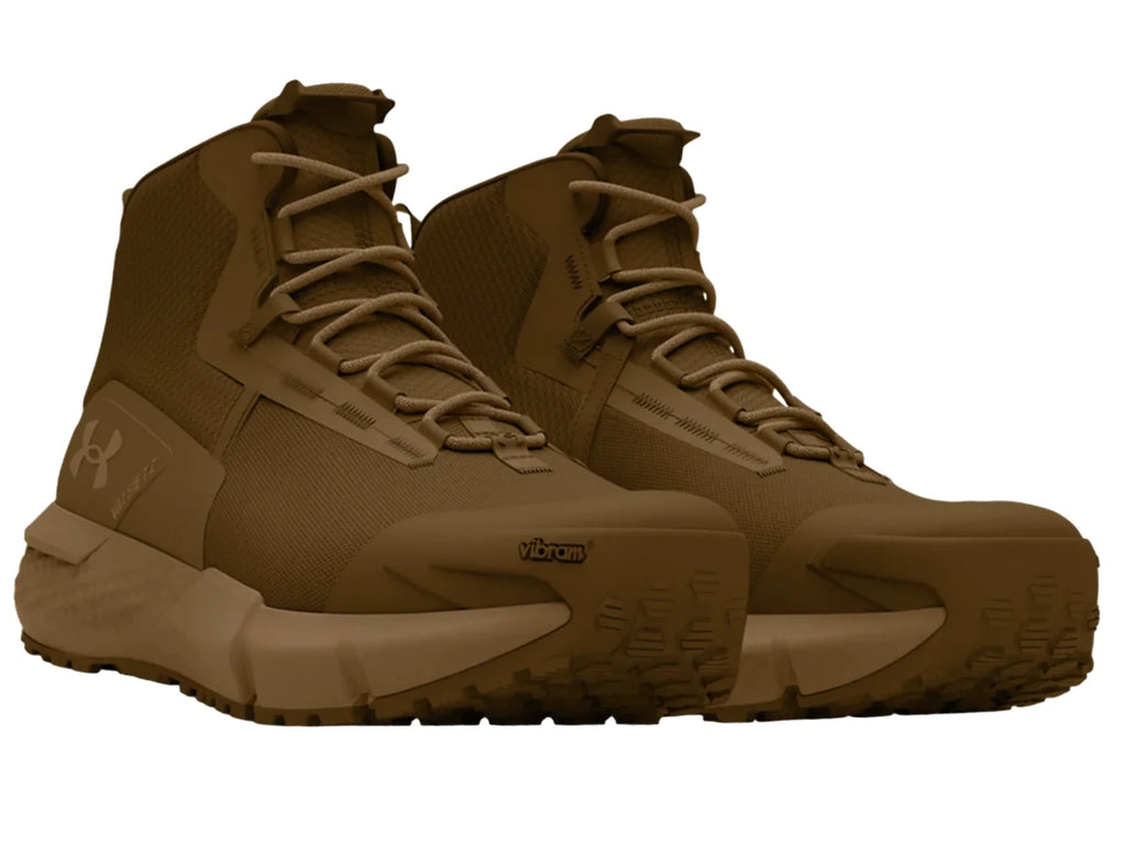 Botas Tácticas Under Armour Charged Valsetz Mid Color Marrón