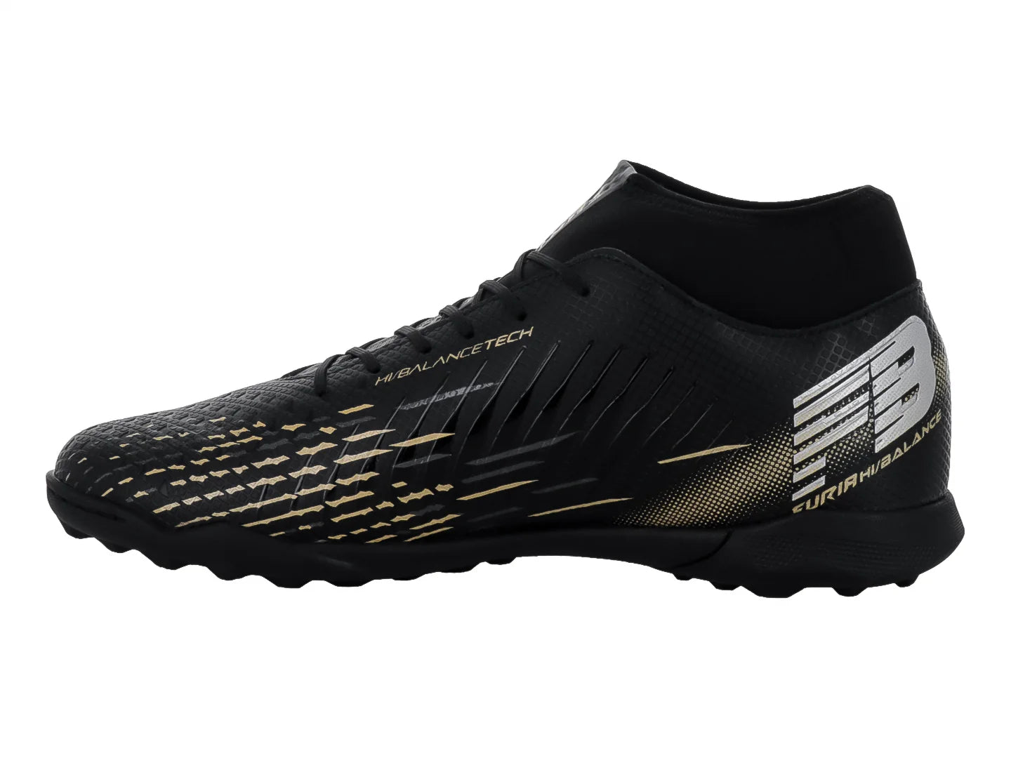 Tenis de Fútbol Furia 1515 Negro Plata y Oro para Hombre
