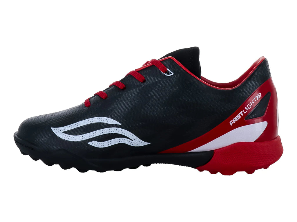 Tenis de Fútbol Furia Negro y Rojo para Niño