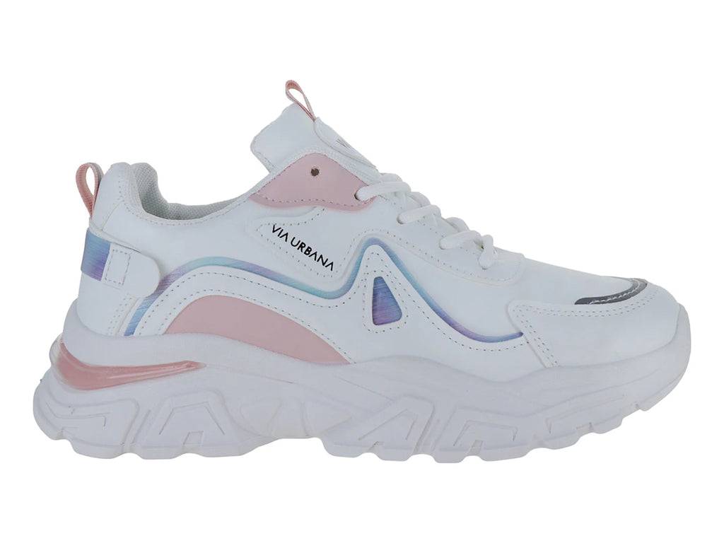 Tenis Via Urbana Blanco Rosa para Mujer