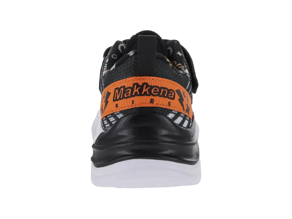 Tenis Makena Negro Naranja para Niño