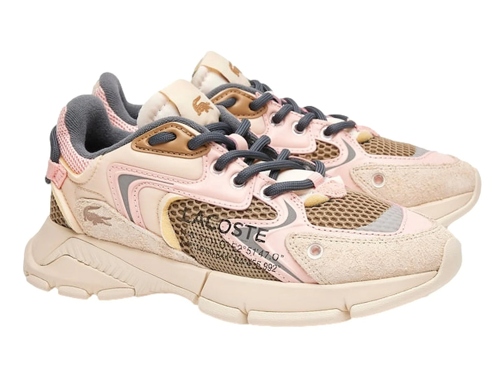 Tenis Lacoste L003 Neo Blanco y Rosa para Hombre