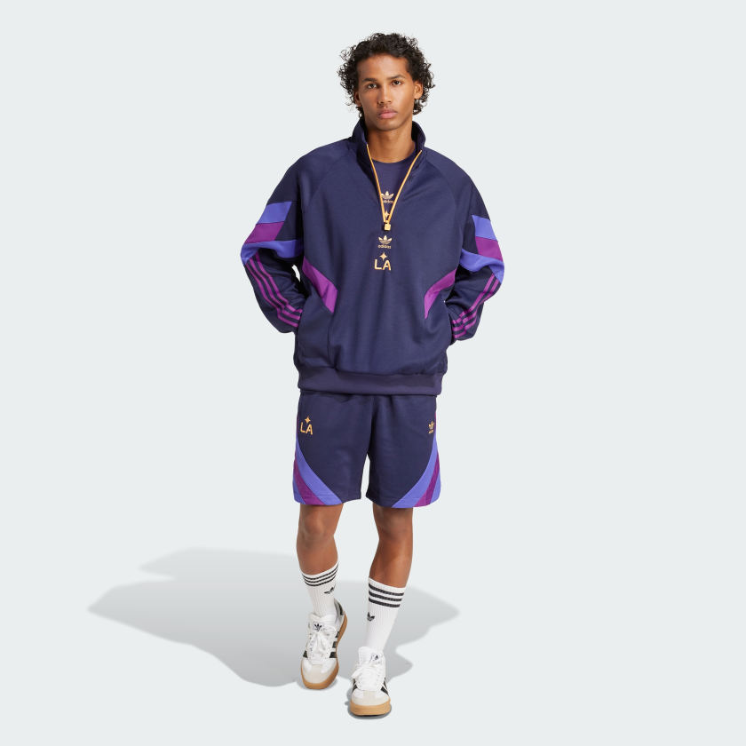 Men's adidas LA Galaxy Originals Half-Zip Crew Sweatshirt