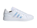 Tenis Adidas Grand Court Base 20 Blanco y Rosa para Mujer