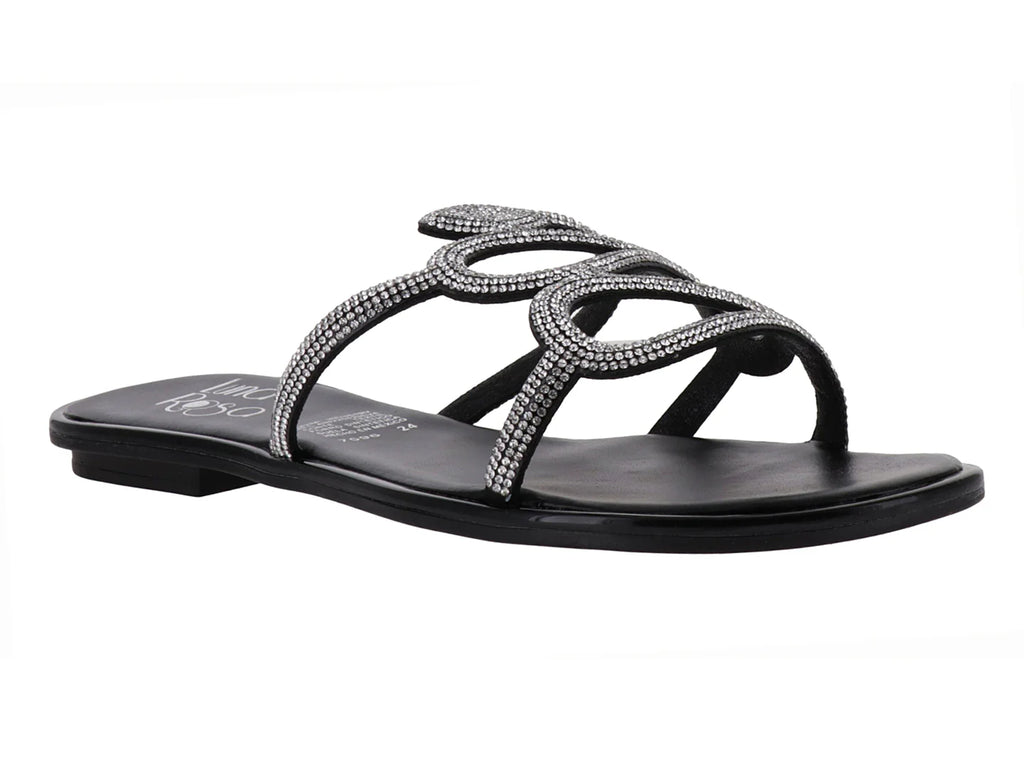 Sandalias Luna Rosa Negras para Mujer