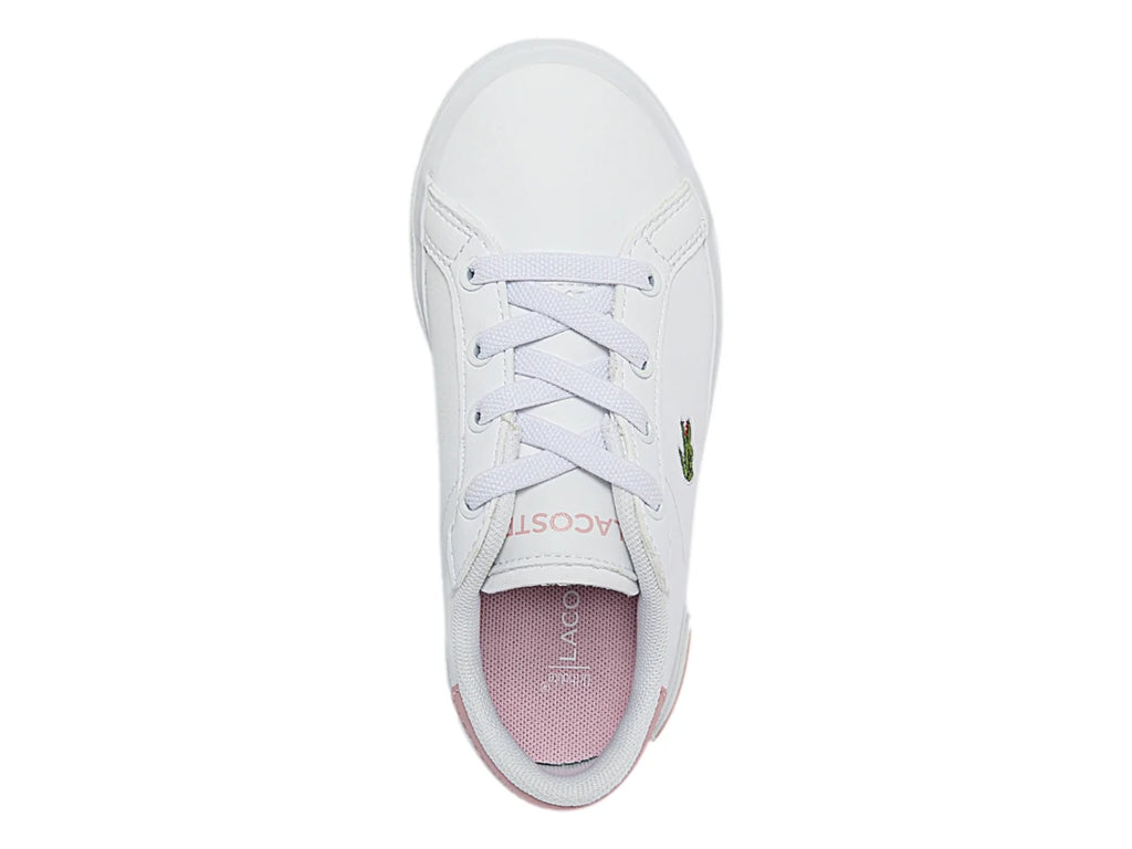 Tenis Lacoste Blanco y Rosa para Niña