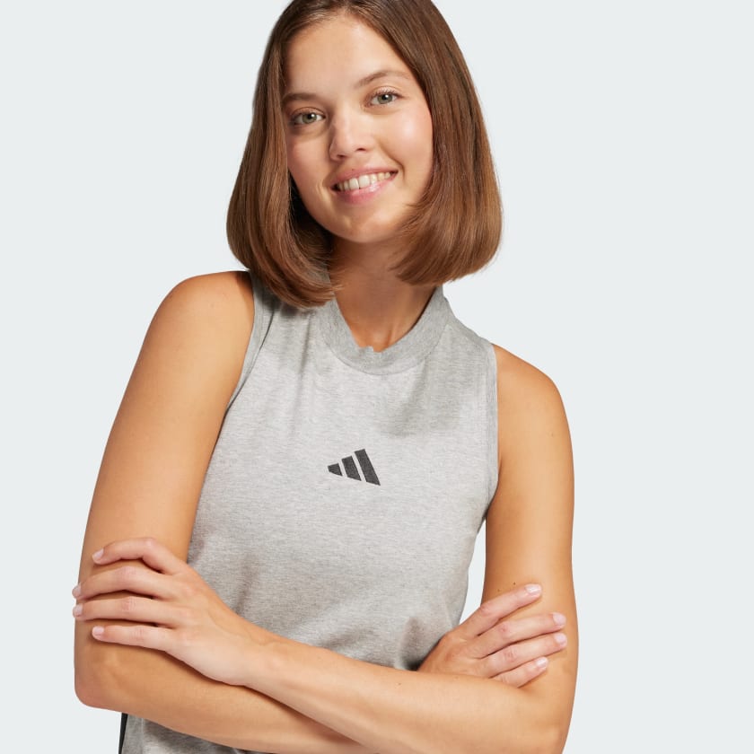 Women's adidas Essentials 3-Stripes Long Racerback Dress