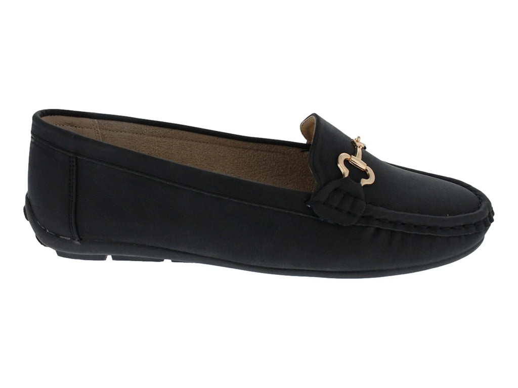 Zapatos Mocasines Comfort Fit Negros para Mujer