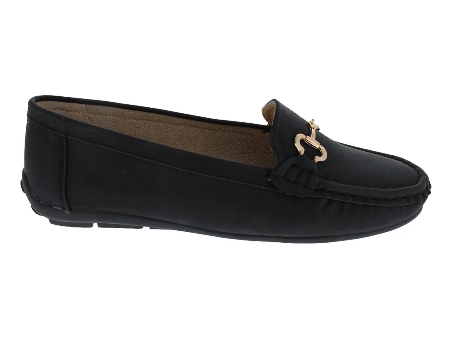 Zapatos Mocasines Comfort Fit Negros para Mujer