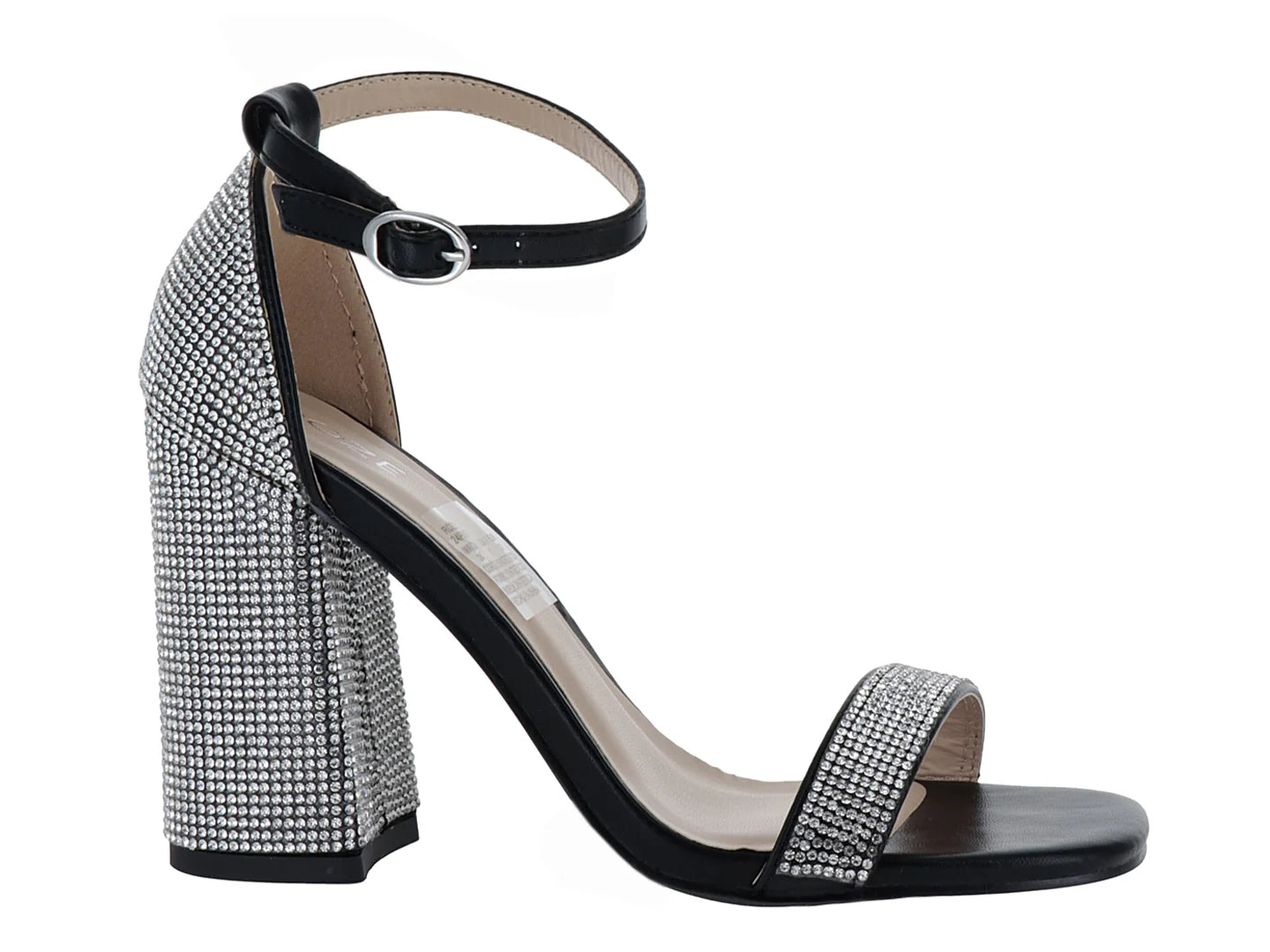 Sandalias Roze Negro con Cristales para Mujer