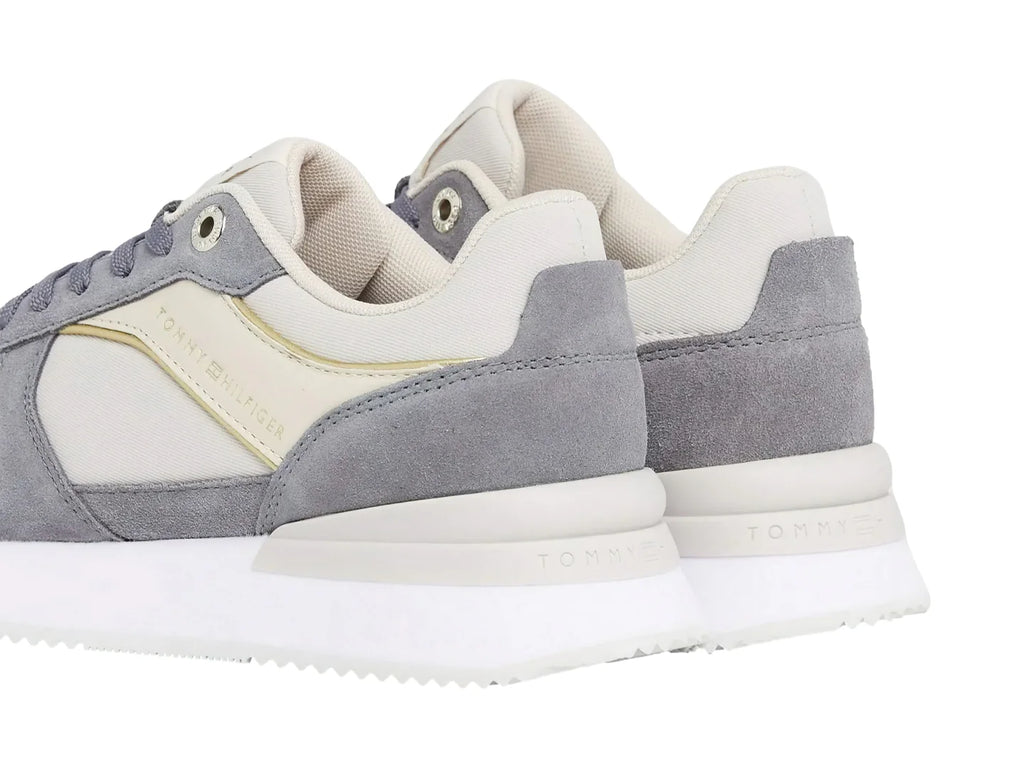 Tenis Tommy Hilfiger Elevated Feminine Runner Gris para Mujer