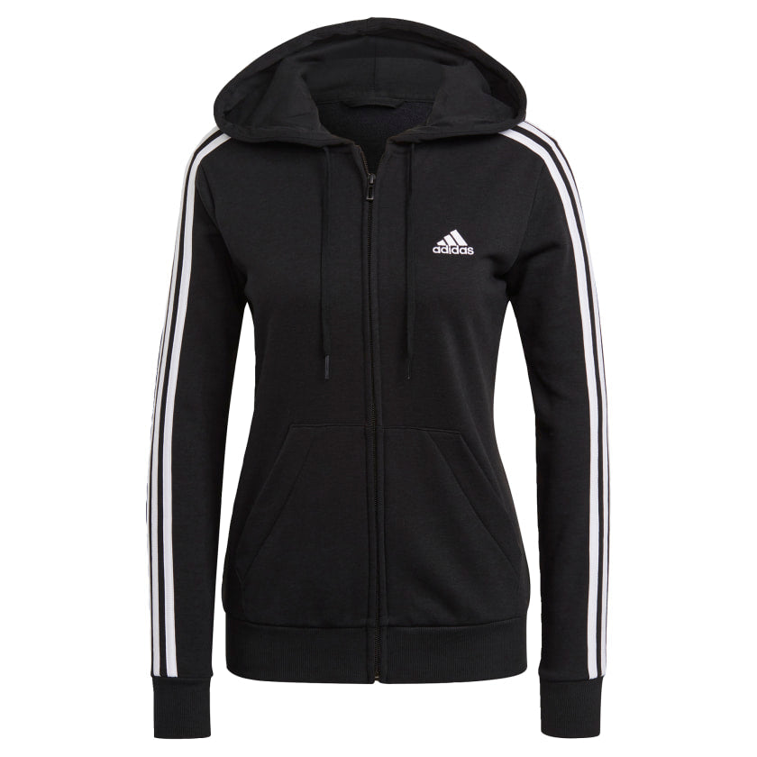 Women's adidas Essentials French Terry 3-Stripes Full-Zip Hoodie