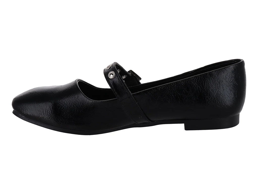 Zapatos Planos Luna Rosa Negro para Mujer