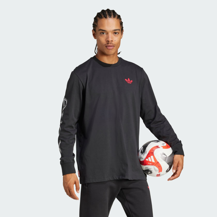 Men's adidas Ajax Amsterdam Long Sleeve Graphic Tee