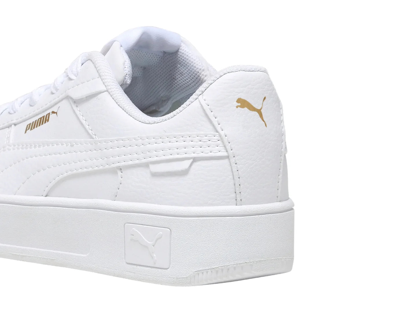 Tenis PUMA Carina Street Blanco y Oro para Niña