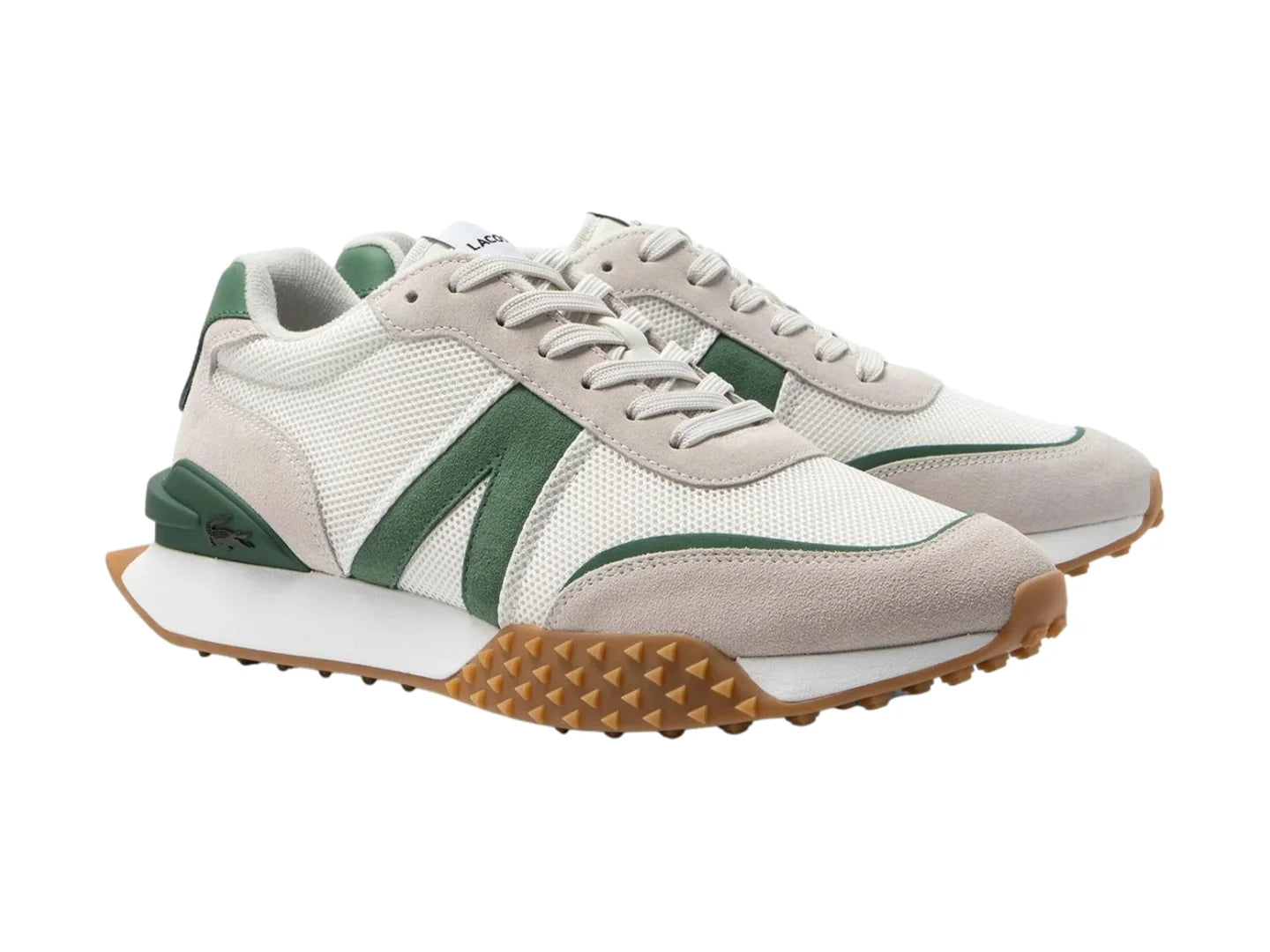 Tenis Lacoste L Spin Deluxe Blanco y Verde para Hombre