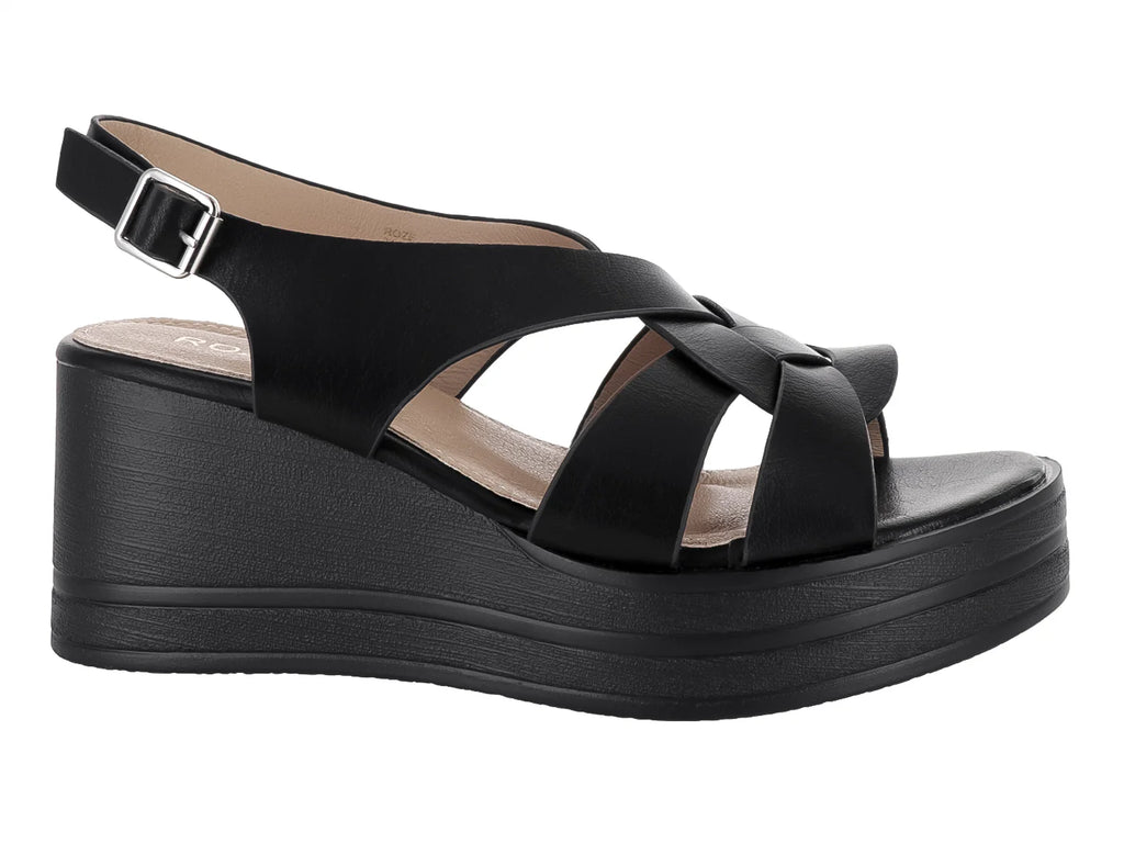 Sandalias ROZE Plataforma Negro para Mujer