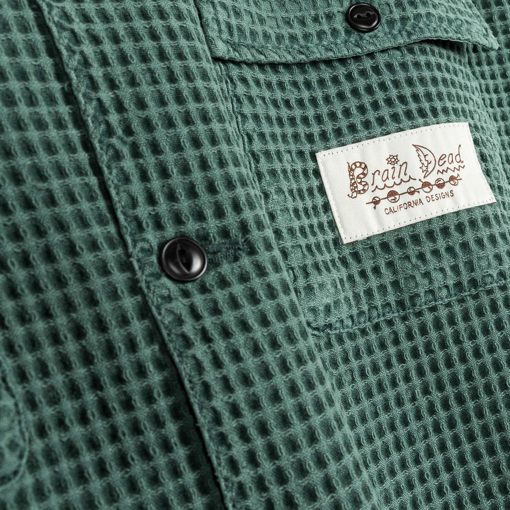 Brain Dead Waffle Button Front Shirt