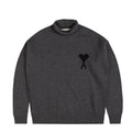 AMI Paris	Ami De Coeur Funnel Neck Wool Sweater