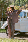 Darya Pants - Chocolate Stripe