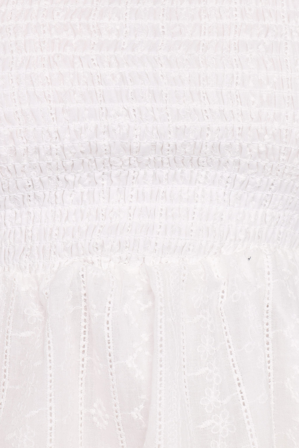 Dixon Flutter Sleeve Peplum Top - White