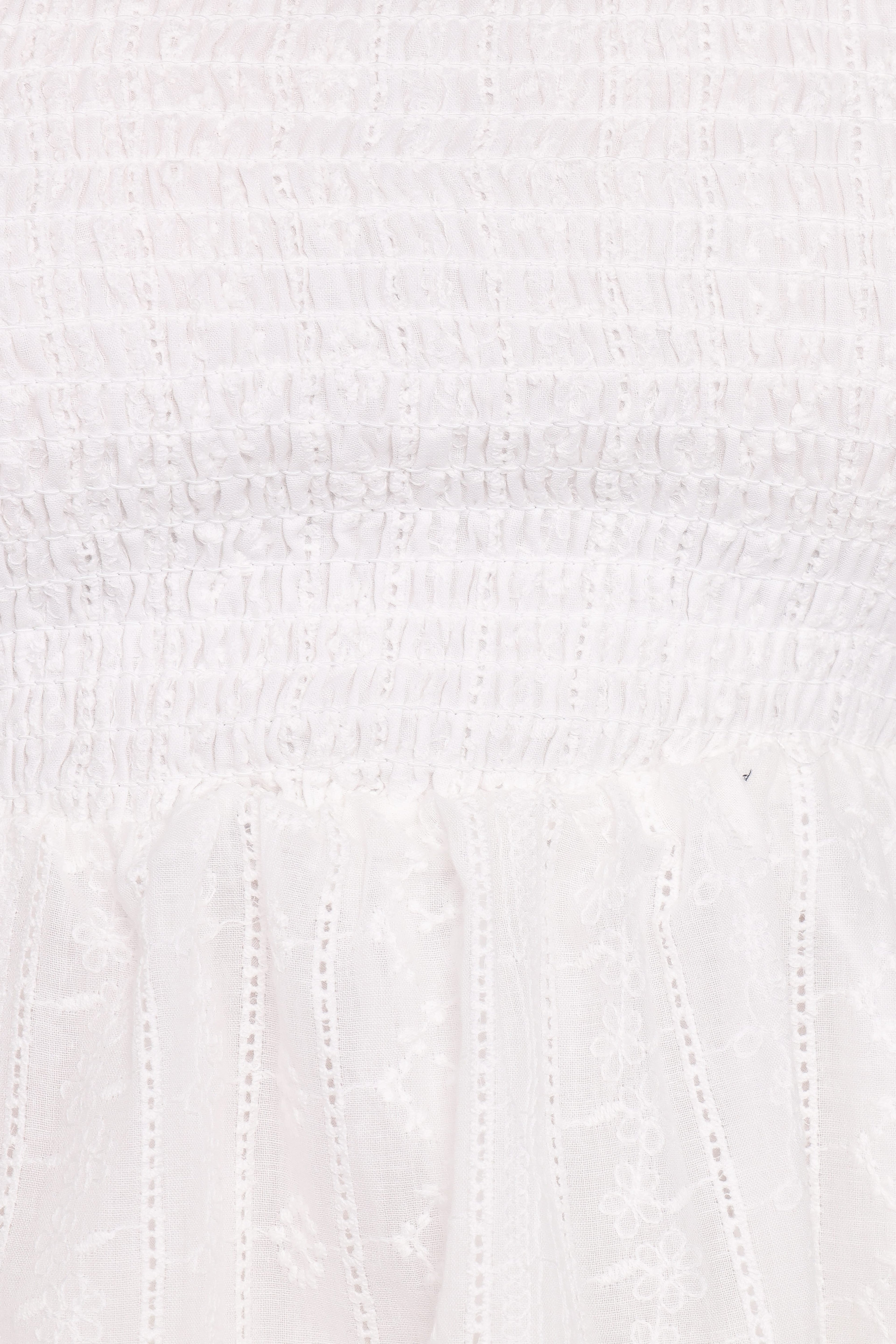 Dixon Flutter Sleeve Peplum Top - White